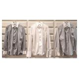 (3) Custom Designer Napoleon Collared Shirts