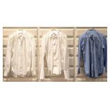(3) Custom Designer Napoleon Collared Shirts