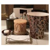 Bathroom Decor Including Ceramic Cheetah Pattern W