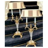 Pair of French Empire-Style Candelabra Table Lamps