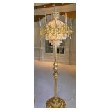 JVMOEBEL Gold-Tone/ Brass Crystal Floor Lamp