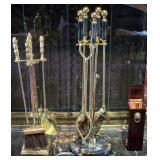 Polished Fireplace Sets With Decorative lions & Mo