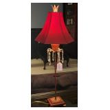 Boudoir Table Lamp With Crystal Prism Accents