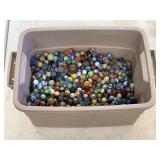 Container Of Mixed Glass Marbles