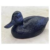 Cas-Carved Coal & Wood Duck Figurine
