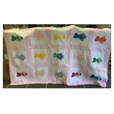 Sunbonnet Sue Quilt With Hand-Stitched Appliqu
