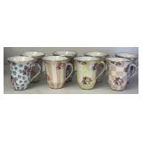 (8) Mackenzie-Childs Floral Mugs
