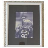 Framed Autographed Photo of Calbert Cheaney, India