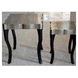 2 Faux Metal Victoria Side Tables