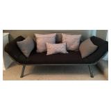 Adjustable Lazy Sofa Bed With Throw Pillows