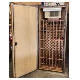 Wood Tone Wine Fridge & Contents