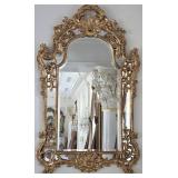 Baroque-Style Gold Leaf Mirror