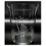 1986 Custom Etched Eagle Ice Bucket by Herglatz