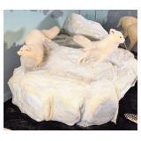 Arctic Fox Full Body Taxidermy Diorama