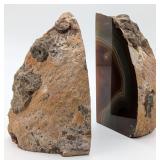Cut & Polished Agate Bookends