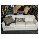 Leathercraft Inc. White Leather Sofa / Couch