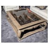 Coffee Table with Beveled Glass Top