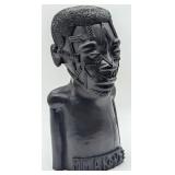 Carved African Ironwood / Lead Wood MMAKONDE Bust