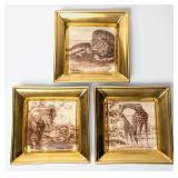 (3) Legrand Lebouc Kenya Limoges Porcelain Ash Tra
