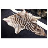 African Zebra Hide Taxidermy Rug w/ Carpet Backing