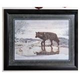 The Wanderer Grey Wolf print by Charles Frace