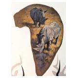Painted African Elephant Ear Taxidermy By Madeline