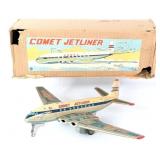 Yonezawa Tin Friction Comet Jetliner Airplane with