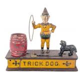 Cast Iron Trick Dog Mechanical Coin Bank