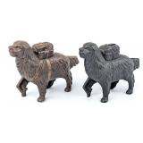 (2) Cast Iron St. Bernard Still Banks