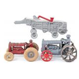 Arcade Cast Iron Fordson Tractors and McCormick-De