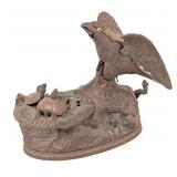 J & E Stevens Eagle & Eaglets Mechanical Bank