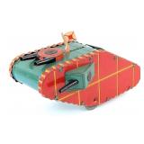 Marx Tin Windup Doughboy Tank - Red