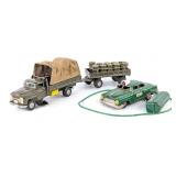Linemar Tin Police Car & Japan Tin U.S. Army Trans