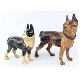 (2) Cast Iron Boston Terrier Door Stop
