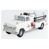 Restored White Tonka Suburban Pumper No. 5 Fire Tr