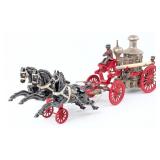 Cast Iron Horse Drawn Fire Pumper