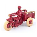 Hubley Cast Iron Crash Car Motorcycle