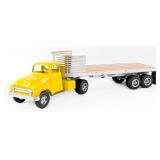 Custom Tonka Truck with Flatbed Trailer