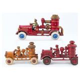 Arcade & Kenton Cast Iron Fire Pumper Trucks