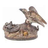 J & E Stevens Eagle & Eaglets Mechanical Bank