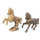 (2) Cast Iron Horse Still Banks
