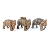 (3) Cast Iron Elephant Still Banks