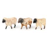(3) Cast Iron Sheep Coin Bank