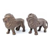 (2) AC Williams Cast Iron Lion Still Banks