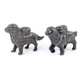 (2) Cast Iron St. Bernard Still Banks