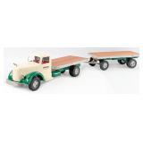 Custom Smith Miller L Mack Flatbed Truck with Pup