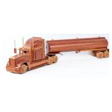 Custom Wood Toy Freighliner Semi Truck with Tanker