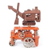 Hubley Cast Iron Huber Steam Roller and Panama Sho
