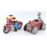 Reproduction Andy Gump Car and Popeye Motorcycle