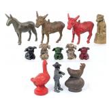 Cast Iron Animal Banks and Salt & Pepper Shakers